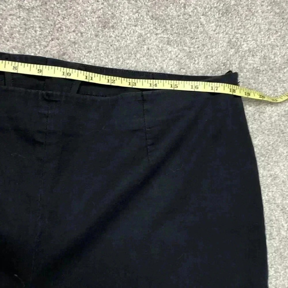 Bogner Pants Black Color Flat Front Logo Zipper High Waist Sz 18 Long - Picture 2 of 11